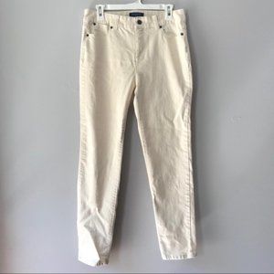 EUC Talbots simply flattering cream jeans 8